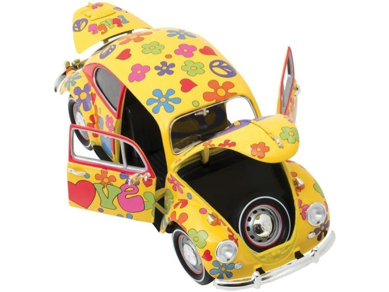 Greenlight PKW 1967 VW Beetle Hippie Peace & Love 1:18 4 Greenlight PKW 1967 VW Beetle Hippie Peace & Love 1:18 – Bild 2