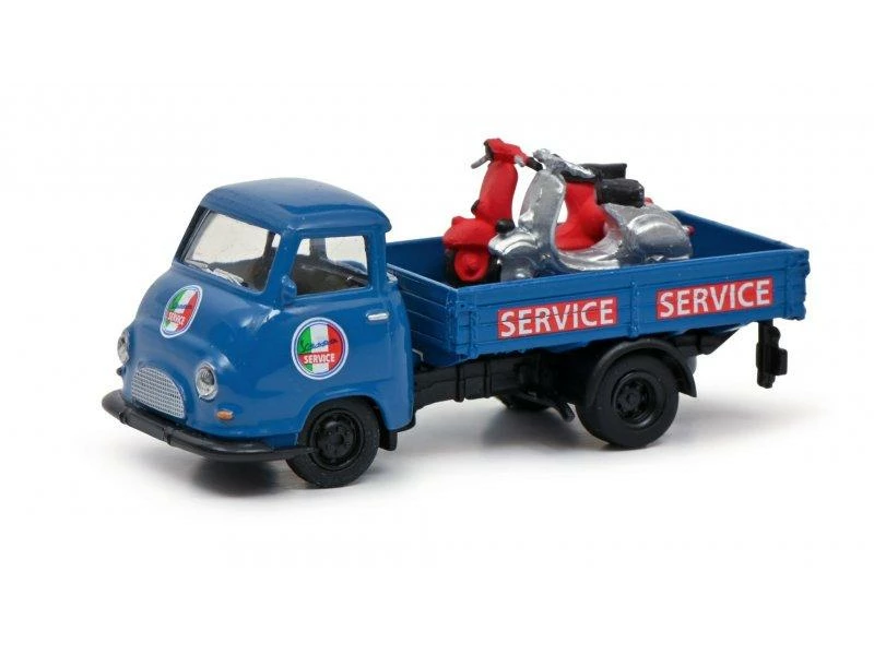 Schuco Hanomag Kurier mit Vespa, Blau 1:87 3 Schuco Hanomag Kurier mit Vespa, Blau 1:87