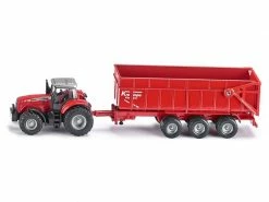 Siku Traktor Massey Ferguson 8480 mit Anhänger 1:87
