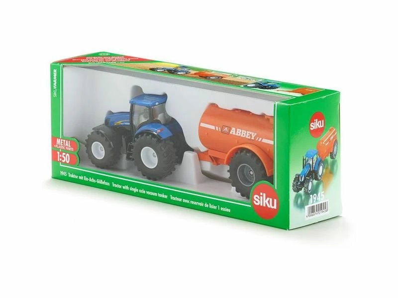 Siku Traktor New Holland T7070 mit Abbey Güllefass 1:50 4 Siku Traktor New Holland T7070 mit Abbey Güllefass 1:50 – Bild 2
