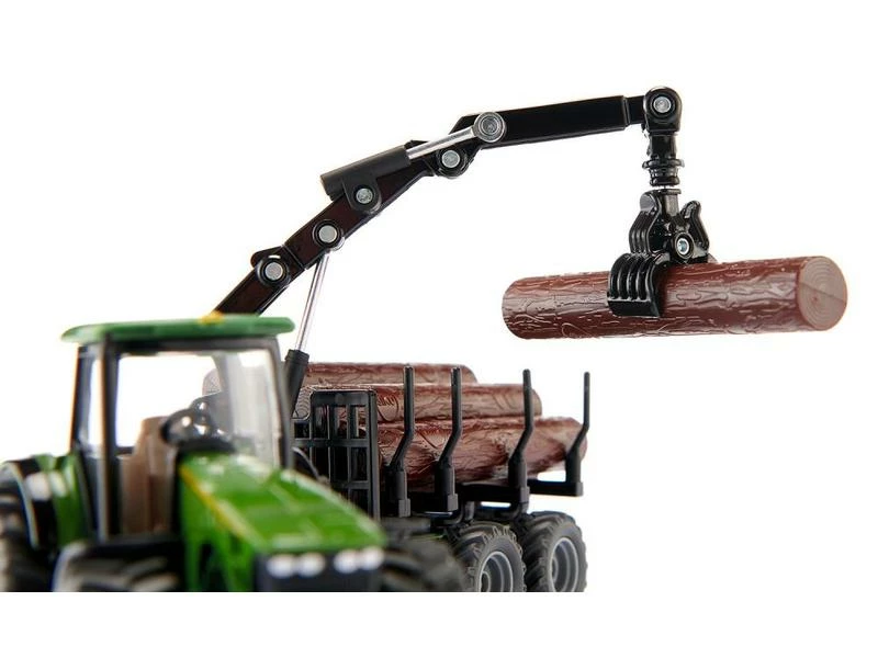 Siku Traktor John Deere 8430 mit Forstanhänger 1:50 4 Siku Traktor John Deere 8430 mit Forstanhänger 1:50 – Bild 2