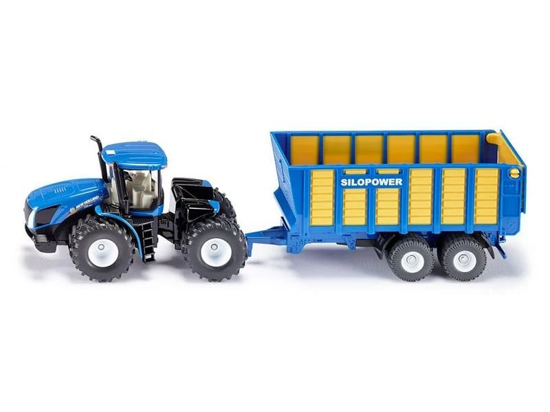 Siku Traktor New Holland T9.560 mit Silagewagen 1:50 3 Siku Traktor New Holland T9.560 mit Silagewagen 1:50