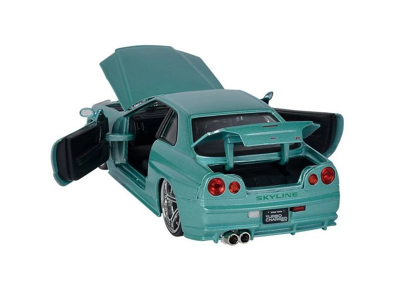 Jada Toys Sportwagen Nissan Skyline R34 GTR 2002 - Fast & Furious 1:24 4 Jada Toys Sportwagen Nissan Skyline R34 GTR 2002 - Fast & Furious 1:24 – Bild 2