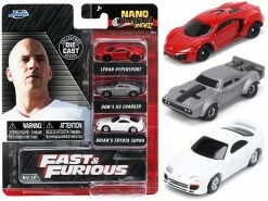 Jada Toys Fast & Furious 3-Pack Wave 4 Nano Cars
