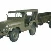 ACE Willys M38A1 Armee Jeep mit Aebi Gelpw Anhänger 68 1:87