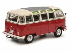 Schuco Van VW T1b Samba, Rot / Weiss 1:18 -Die Cast Modelle Verkäufe 220570290 xxl