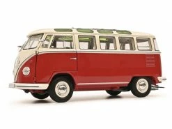 Schuco Van VW T1b Samba, Rot / Weiss 1:18 -Die Cast Modelle Verkäufe 220570292 xxl