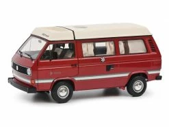 Schuco Van VW T3a Camper, Rot 1:18